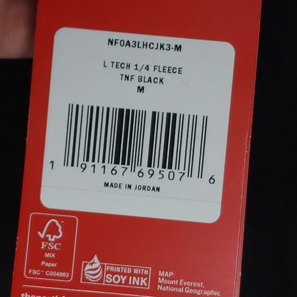 The North Face Women's NWT Tech Sz M Black Logo 1/4 Zip Outdoor Fleece Pullover - Picture 6 of 11